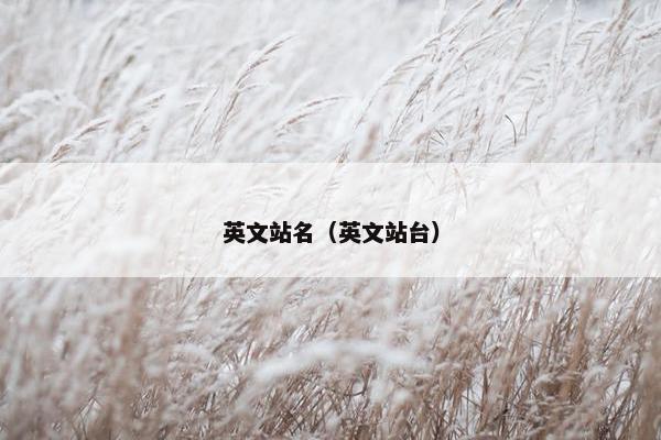 英文站名（英文站台）