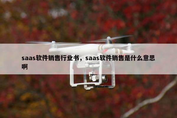 saas软件销售行业书，saas软件销售是什么意思啊