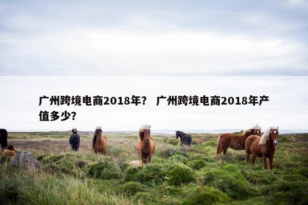 广州跨境电商2018年？ 广州跨境电商2018年产值多少？