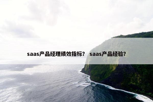 saas产品经理绩效指标？ saas产品经验？