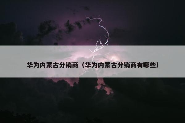华为内蒙古分销商(华为内蒙古分销商有哪些) 华为内蒙古分销商(华为内蒙古分销商有哪些)