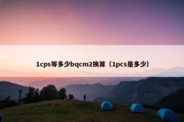 1cps等多少bqcm2换算（1pcs是多少）
