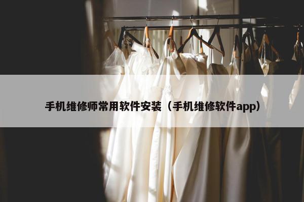 手机维修师常用软件安装（手机维修软件app）