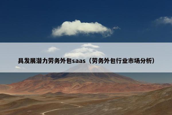 具发展潜力劳务外包saas（劳务外包行业市场分析）