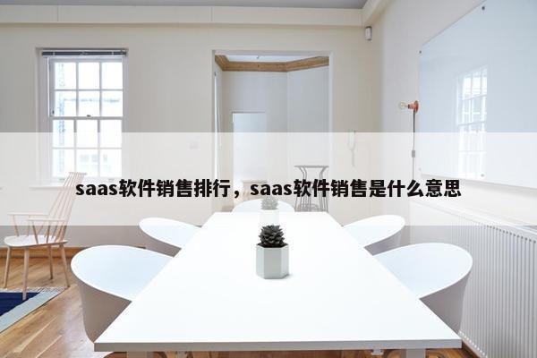 saas软件销售排行，saas软件销售是什么意思