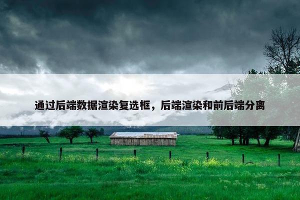 通过后端数据渲染复选框，后端渲染和前后端分离