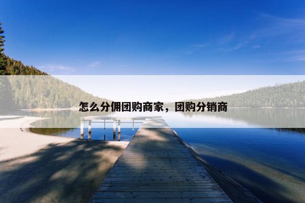 怎么分佣团购商家,团购分销商 怎么分佣团购商家,团购分销商