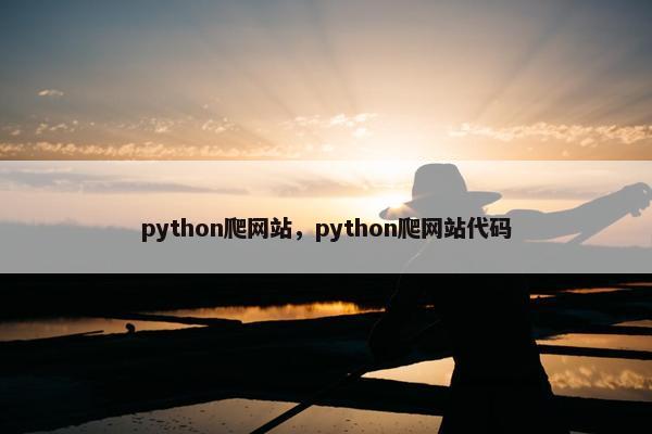 python爬网站，python爬网站代码