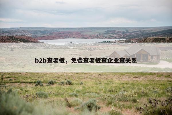 b2b查老板，免费查老板查企业查关系
