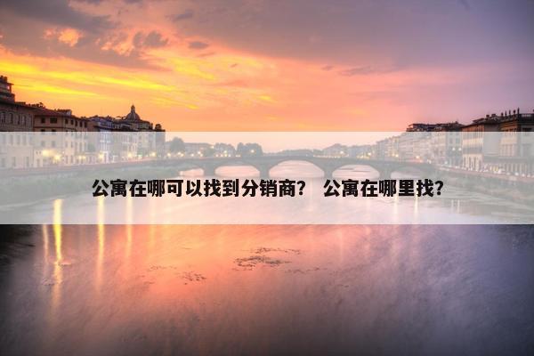 公寓在哪可以找到分销商？ 公寓在哪里找？