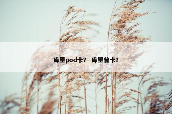库里pod卡？ 库里普卡？