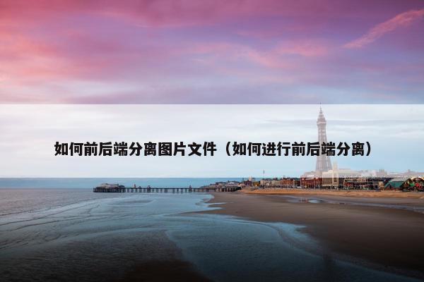 如何前后端分离图片文件（如何进行前后端分离）