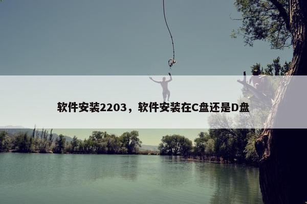 软件安装2203,软件安装在C盘还是D盘 软件安装2203,软件安装在C盘还是D盘