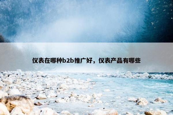 仪表在哪种b2b推广好，仪表产品有哪些