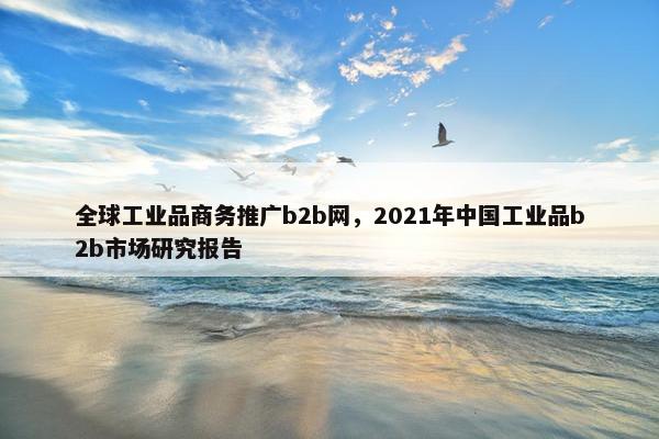 全球工业品商务推广b2b网，2021年中国工业品b2b市场研究报告