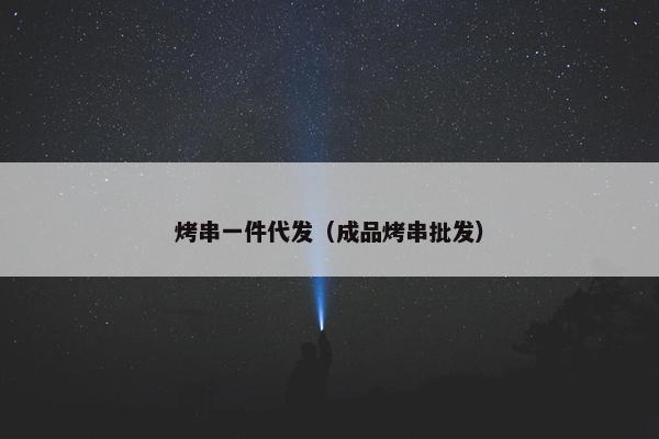 烤串一件代发(成品烤串批发)