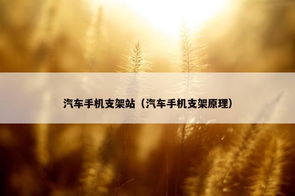 汽车手机支架站(汽车手机支架原理) 汽车手机支架站(汽车手机支架原理)