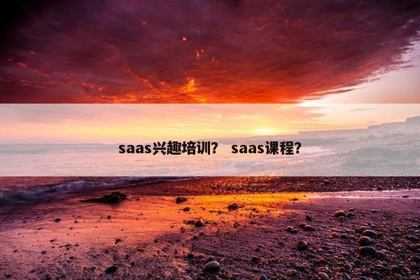 saas兴趣培训？ saas课程？