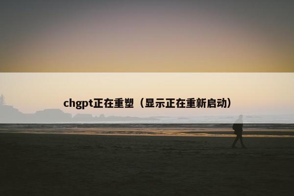 chgpt正在重塑（显示正在重新启动）
