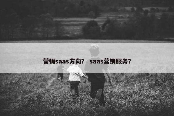 营销saas方向？ saas营销服务？