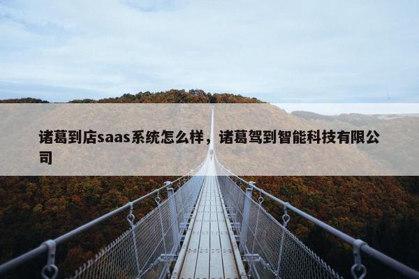 诸葛到店saas系统怎么样，诸葛驾到智能科技有限公司