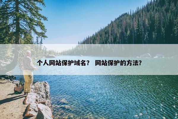 个人网站保护域名？ 网站保护的方法？