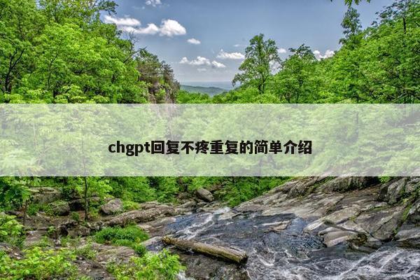 chgpt回复不疼重复的简单介绍