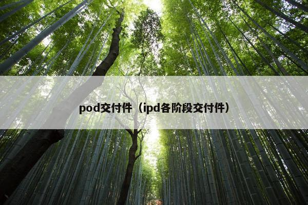 pod交付件（ipd各阶段交付件）