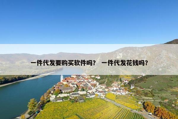 一件代发要购买软件吗？ 一件代发花钱吗？