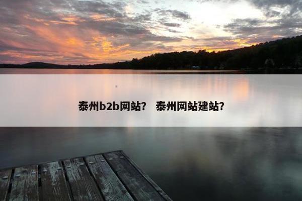 泰州b2b网站？ 泰州网站建站？