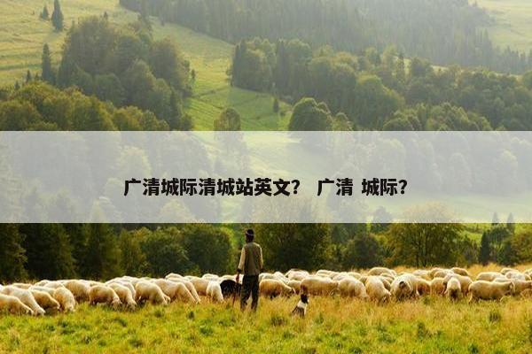 广清城际清城站英文？ 广清 城际？