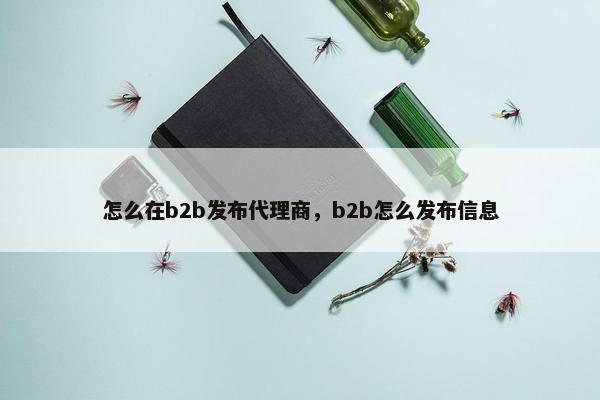 怎么在b2b发布代理商，b2b怎么发布信息