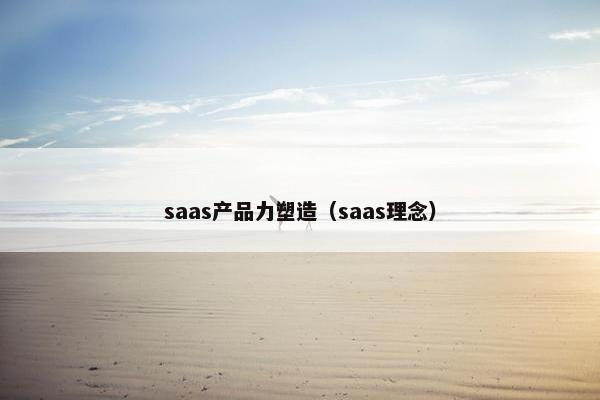 saas产品力塑造（saas理念）