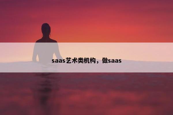saas艺术类机构，做saas