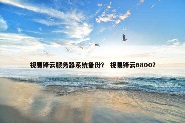 视易锋云服务器系统备份？ 视易锋云6800？