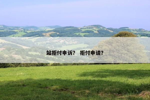 站拒付申诉？ 拒付申请？