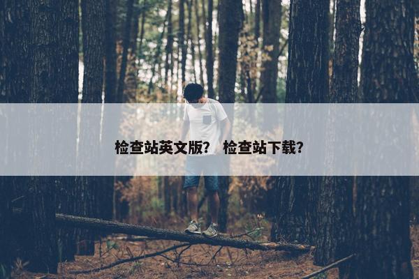 检查站英文版? 检查站下载?