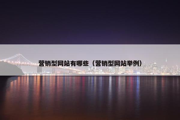 营销型网站有哪些（营销型网站举例）