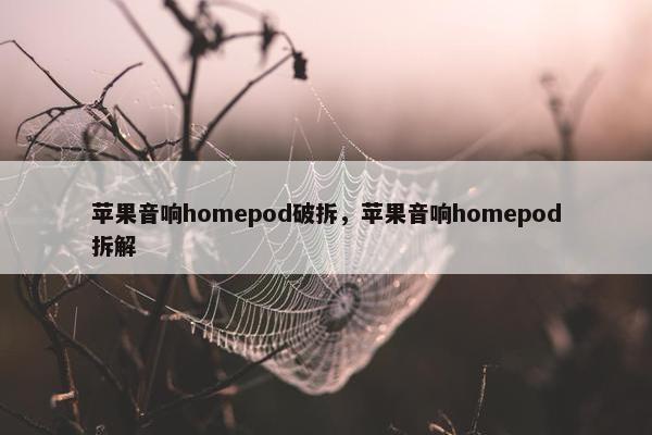 苹果音响homepod破拆，苹果音响homepod拆解