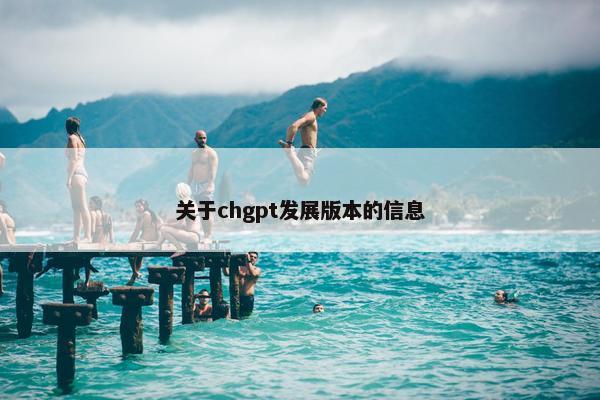 关于chgpt发展版本的信息