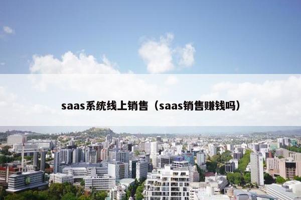 saas系统线上销售（saas销售赚钱吗）