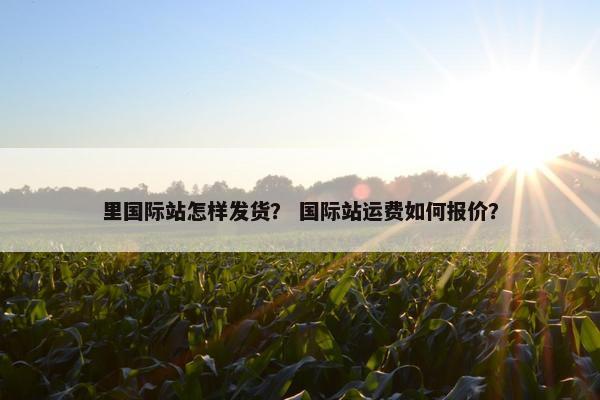 里国际站怎样发货？ 国际站运费如何报价？