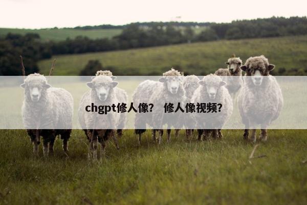 chgpt修人像？ 修人像视频？
