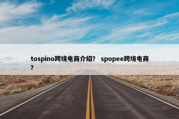 tospino跨境电商介绍？ spopee跨境电商？