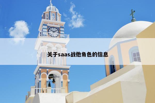 关于saas战他角色的信息