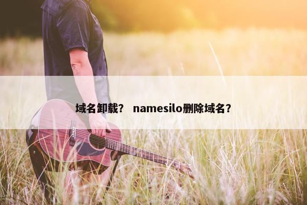 域名卸载？ namesilo删除域名？