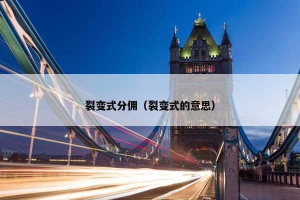 裂变式分佣（裂变式的意思）