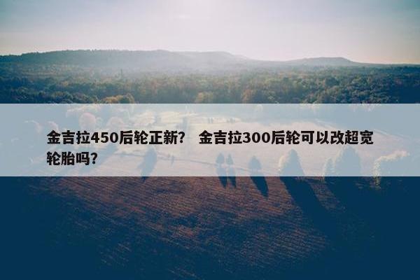 金吉拉450后轮正新？ 金吉拉300后轮可以改超宽轮胎吗？