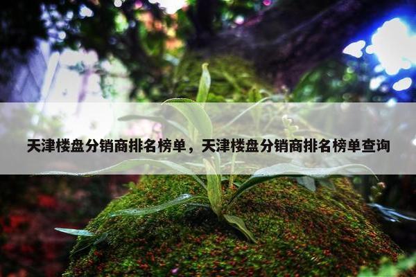 天津楼盘分销商排名榜单,天津楼盘分销商排名榜单查询