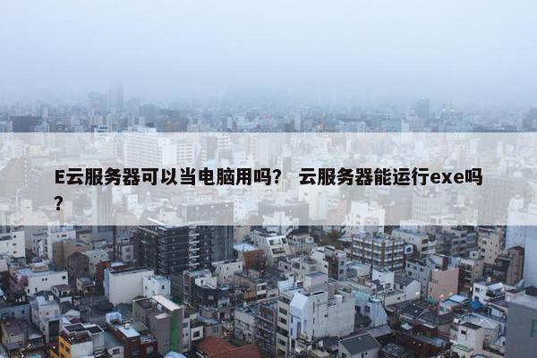 E云服务器可以当电脑用吗？ 云服务器能运行exe吗？